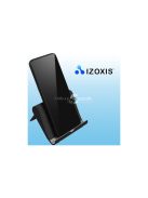 Fekete telefon tartó állvány - praktikus asztali kiegészítő, univerzális mobil tartó, telefon töltő állvány