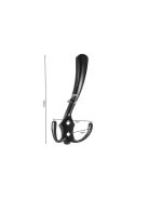 Fekete falakasztó - 5 darab készlet - modern design - praktikus tárolás - könnyű felszerelés - otthoni dekoráció