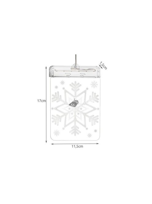 Üvegmozaik LED 3D-hópehely