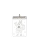 Üvegfestéses LED 3D Mikulás - Karácsonyi dekoráció - Üvegablak dísz - Fényjáték