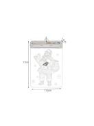 Üvegfestéses LED 3D Mikulás - Karácsonyi dekoráció - Üvegablak dísz - Fényjáték