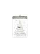 Színes üveg LED 3D Karácsonyfa