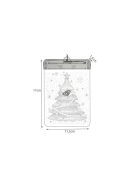 Színes üveg LED 3D Karácsonyfa