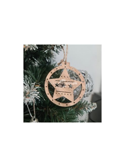 Fa díszek - 10 darab