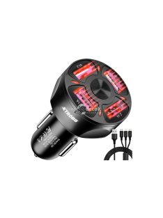   Autós töltő 4 USB csatlakozóval és Xtrobb 19907 kábellel