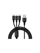 Autós töltő 4 USB csatlakozóval és Xtrobb 19907 kábellel