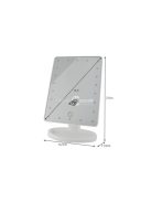 LED sminktükör L22066, érintésérzékeny világítással, állítható fényerővel, 22066-es modell.