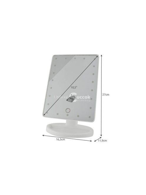 LED sminktükör L22066, érintésérzékeny világítással, állítható fényerővel, 22066-es modell.
