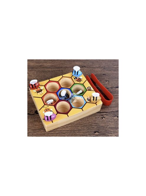Fa játék Méhsejt Kruzzel 21910, logikai játék, gyerek játék, családi játék, társasjáték, puzzle, oktató játék