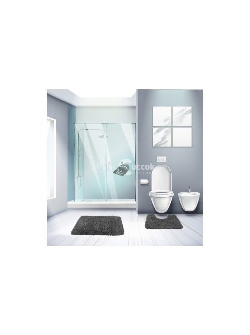 Fürdőszoba szőnyeg szett szürke Ruhhy 22061