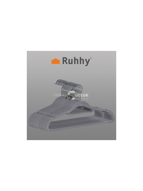 Ruhaakasztó 20 darab - szürke Ruhhy 22535