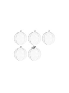 Átlátszó díszek 12 cm - 5 darabos készlet Ruhhy 22278