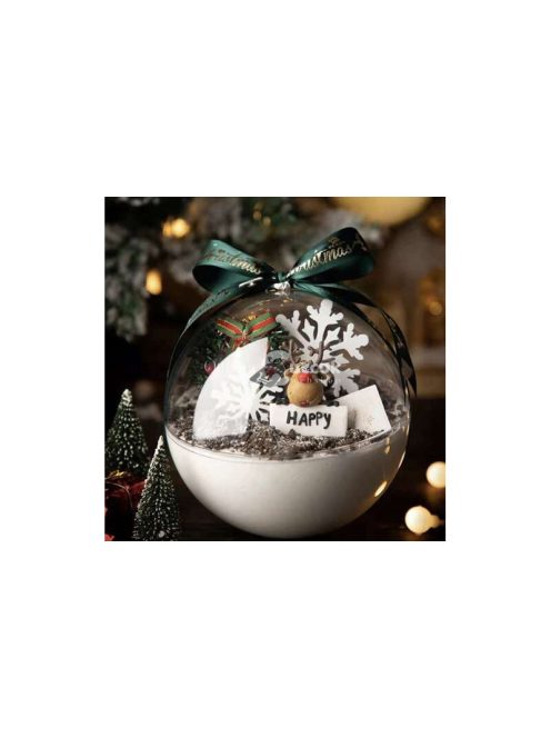 Átlátszó díszek 12 cm, 10 darabos készlet Ruhhy 22279