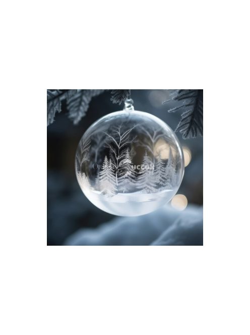 Átlátszó díszek 12 cm, 10 darabos készlet Ruhhy 22279