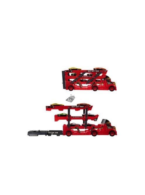 TIR kamion szett 6 autóval 22515 - játékautó, gyerekjáték, autós játék, kamionos játék, autópálya játék