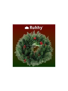   Karácsonyi díszajtókoszorú díszítő ornamentális 60cm vastag XXL