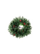 Karácsonyi díszajtókoszorú díszítő ornamentális 60cm vastag XXL