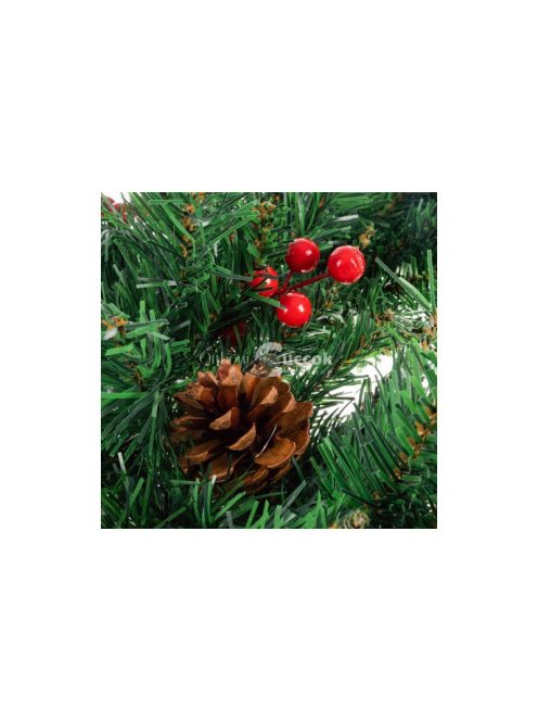 Karácsonyi díszajtókoszorú díszítő ornamentális 60cm vastag XXL