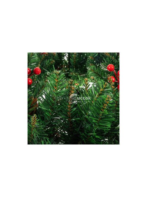 Karácsonyi díszajtókoszorú díszítő ornamentális 60cm vastag XXL