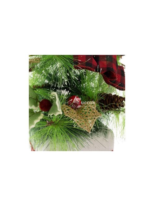 Karácsonyfa - 45cm Ruhhy 22591, mini műfenyő, karácsonyi dekoráció, asztaldísz, kis méretű fenyőfa