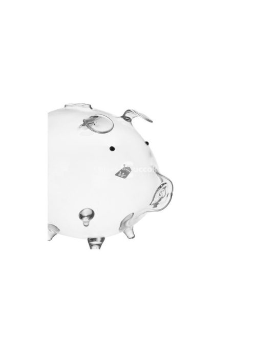 Üveg malacpersely 22588 - ajándék gyerekeknek, pénzgyűjtő, dekoráció, piggy bank, üveg persely, malac alakú persely