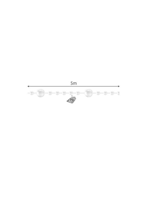 Karácsonyfa girland - gyöngyök 5m Ruhhy 22499