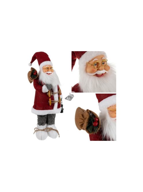 Mikulás - Karácsonyi szobor 45cm Ruhhy 22352, dekoráció, ajándék, ünnep, karácsony, Santa Claus, figurine, díszítés