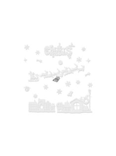   Karácsonyi ablakmatrica Ruhhy 22305 - karácsonyi dekoráció, ünnepi ablak dísz, karácsonyi ajtódekoráció