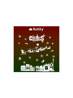   Karácsonyi ablakmatrica Ruhhy 22305 - karácsonyi dekoráció, ünnepi ablak dísz, karácsonyi ajtódekoráció