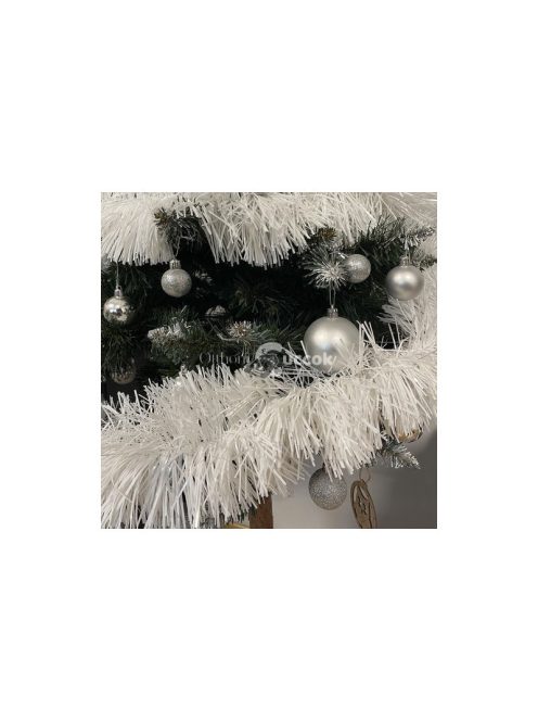 Karácsonyfa girland - fehér 6m Ruhhy 22307