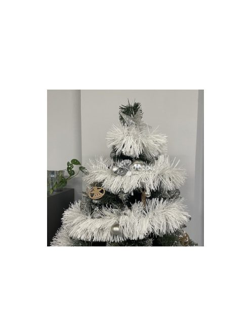 Karácsonyfa girland - fehér 6m Ruhhy 22307