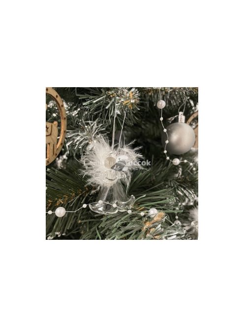 Átlátszó díszek - angyalok, 6 db. Ruhhy 22497