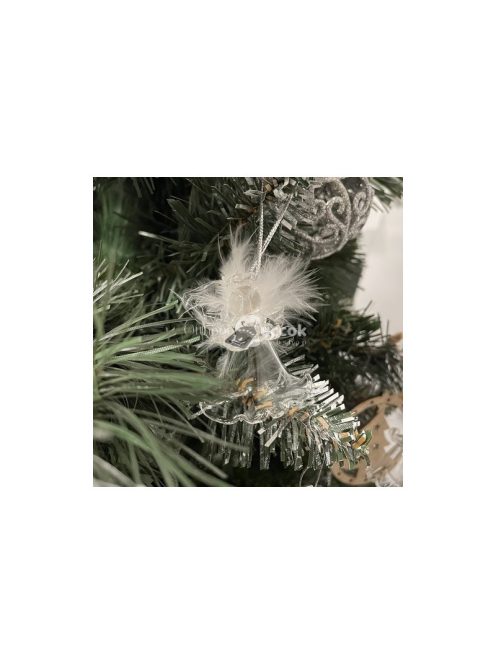 Átlátszó díszek - angyalok, 6 db. Ruhhy 22497