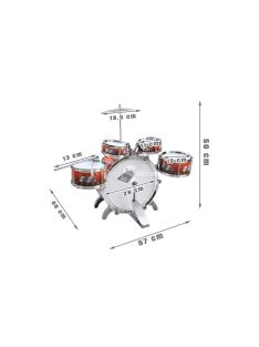   Gyerek dobok XL 22464 - zenés játék, hangszerek, gyermekdobok, zenélés, gyerek hangszer, dobolás, gyerek zenekar