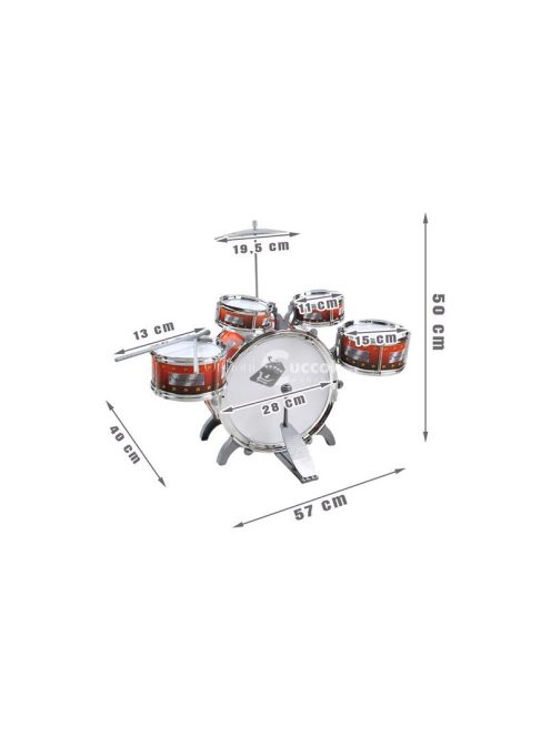 Gyerek dobok XL 22464 - zenés játék, hangszerek, gyermekdobok, zenélés, gyerek hangszer, dobolás, gyerek zenekar