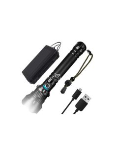   Erőteljes P70 USB Zseblámpa - fényerő szabályozással, akkumulátorral, LED technológiával.