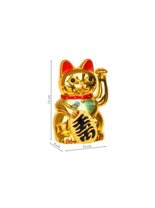 Integető kínai macska - arany