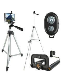 Tripod állvány bluetooth-os távirányítóval