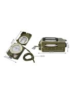 Katonai iránytű, tokkal és akasztóval