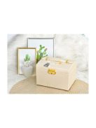 Ékszerdoboz - bézs, ékszer tároló, ékszeres láda, sminkes doboz