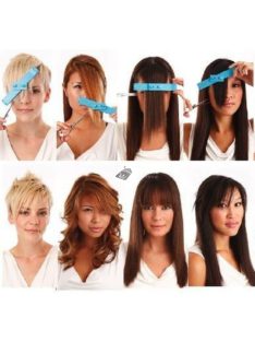 Hajvágást segítő vonalzó