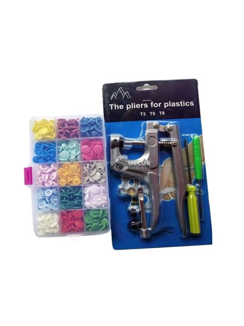 Patentozó, ringliző és patent készlet (150 db)