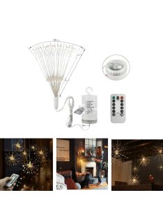 Csillagfény Lámpa távirányítóval, 120LED Fehér