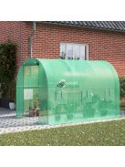 Üvegház ponyvafólia zöld szúnyoghálós ablakkal, 2x3x2m
