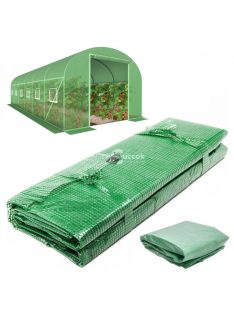 Üvegház fólia zöld szúnyoghálós ablakkal, 2x6x3m