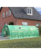 Üvegház fólia zöld szúnyoghálós ablakkal, 2x6x3m