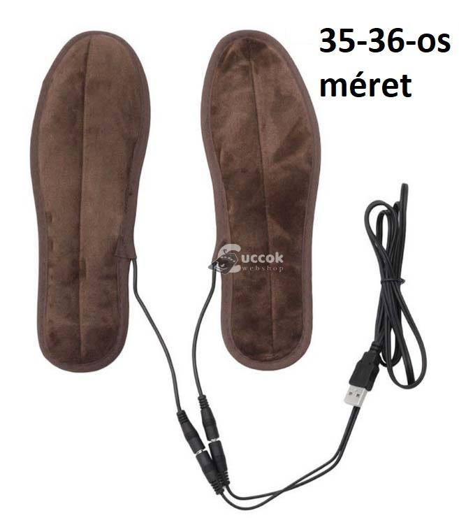 (6 méretben) Cipőmelegítő. Fűthető talpbetét (35-36-os)