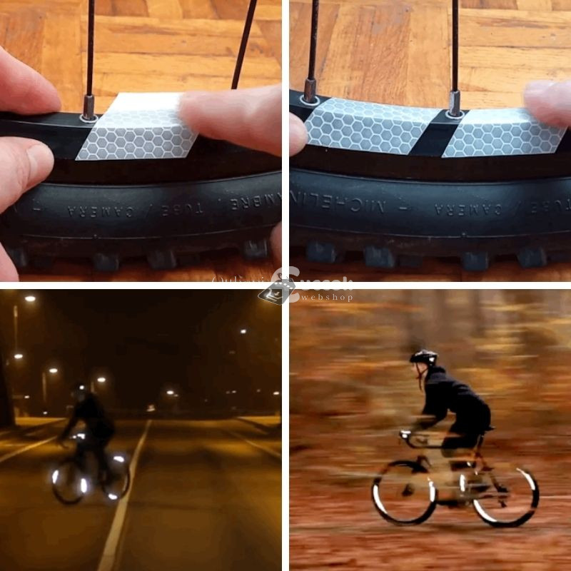 Kerékpár öntapadós fényvisszaverő ragasztószalag - Zöld