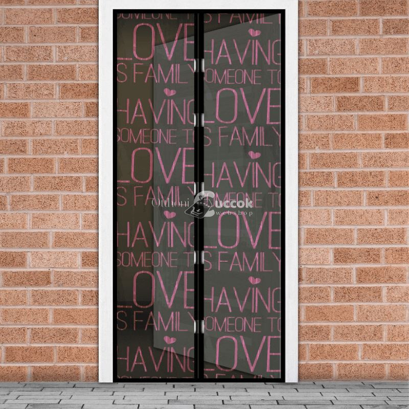 Mágneses szúnyogháló függöny ajtóra - Love