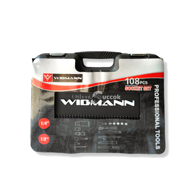 Widmann 108 darabos professzionális dugókulcs-készlet - 1/4&#039;&#039; és 1/2